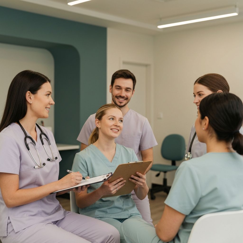 Healthcare professionals collaborating